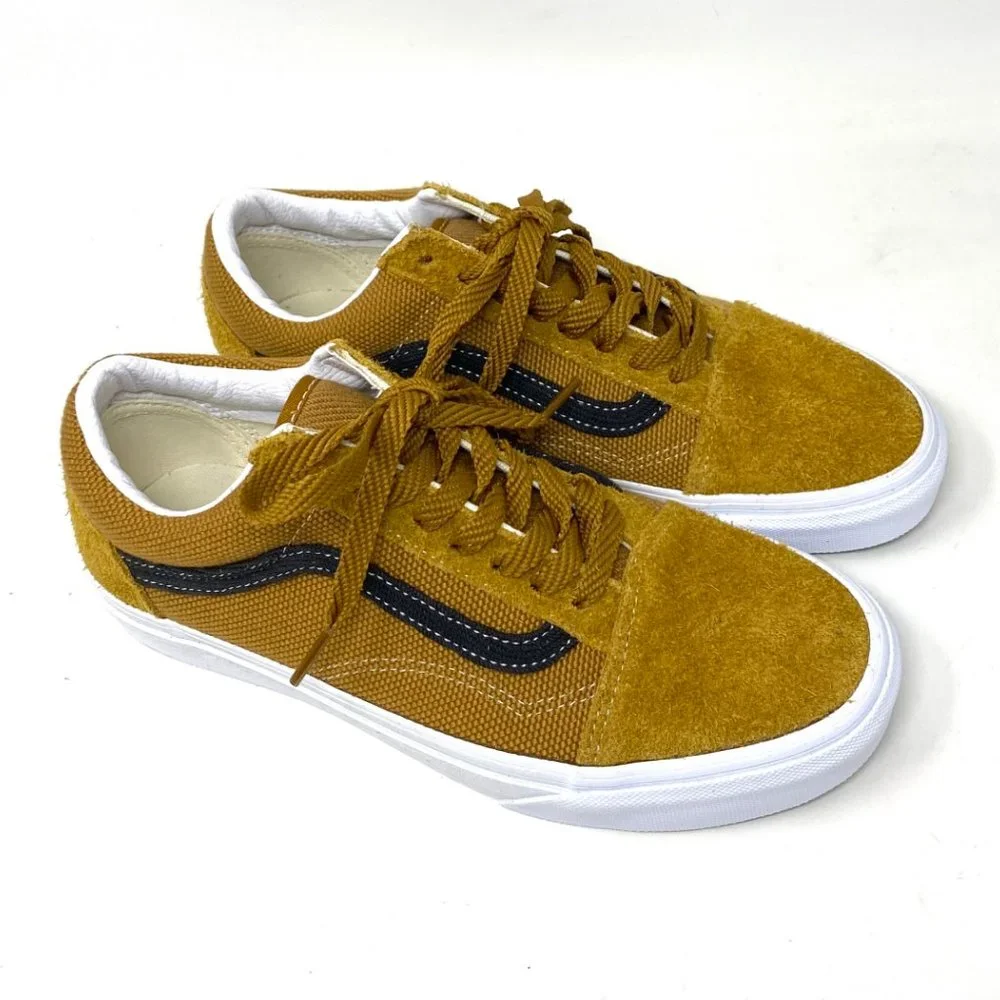 💖MEGA SALE💖VANS Old Skool Heavy  Brown Suede Canvas  Women's  VN0A38G19HT - Picture 4 of 10